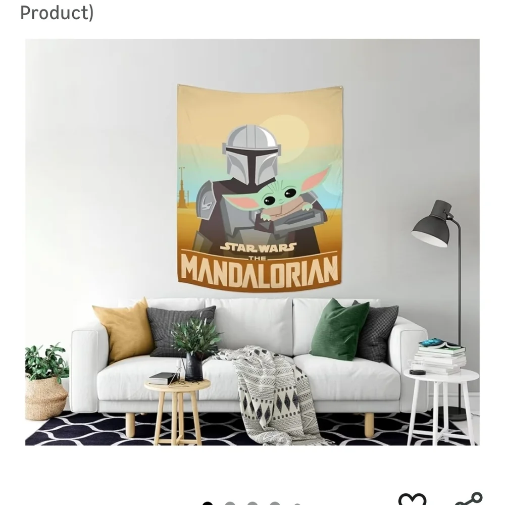 Star Wars The Mandalorian Baby Yoda Printed Tapestry